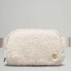lululemon athletica Cream Sherpa Belt Bag